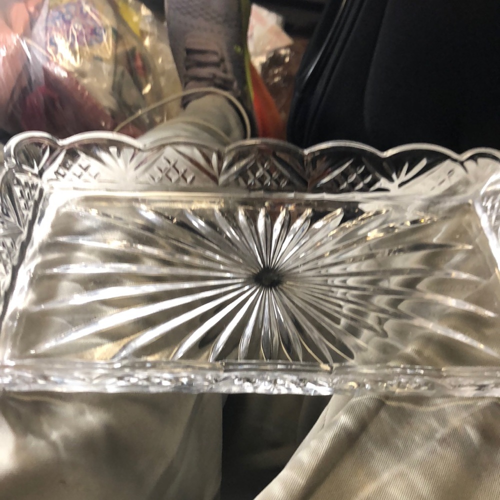 Crystal Glass Vanity Tray
